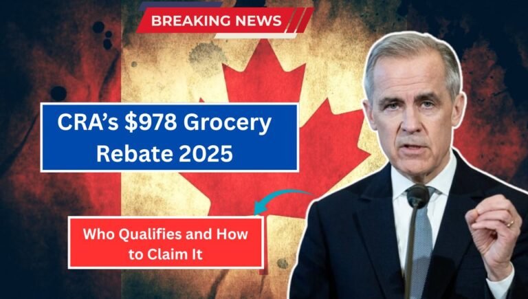 CRA’s $978 Grocery Rebate 2025: Who Qualifies and How to Claim It